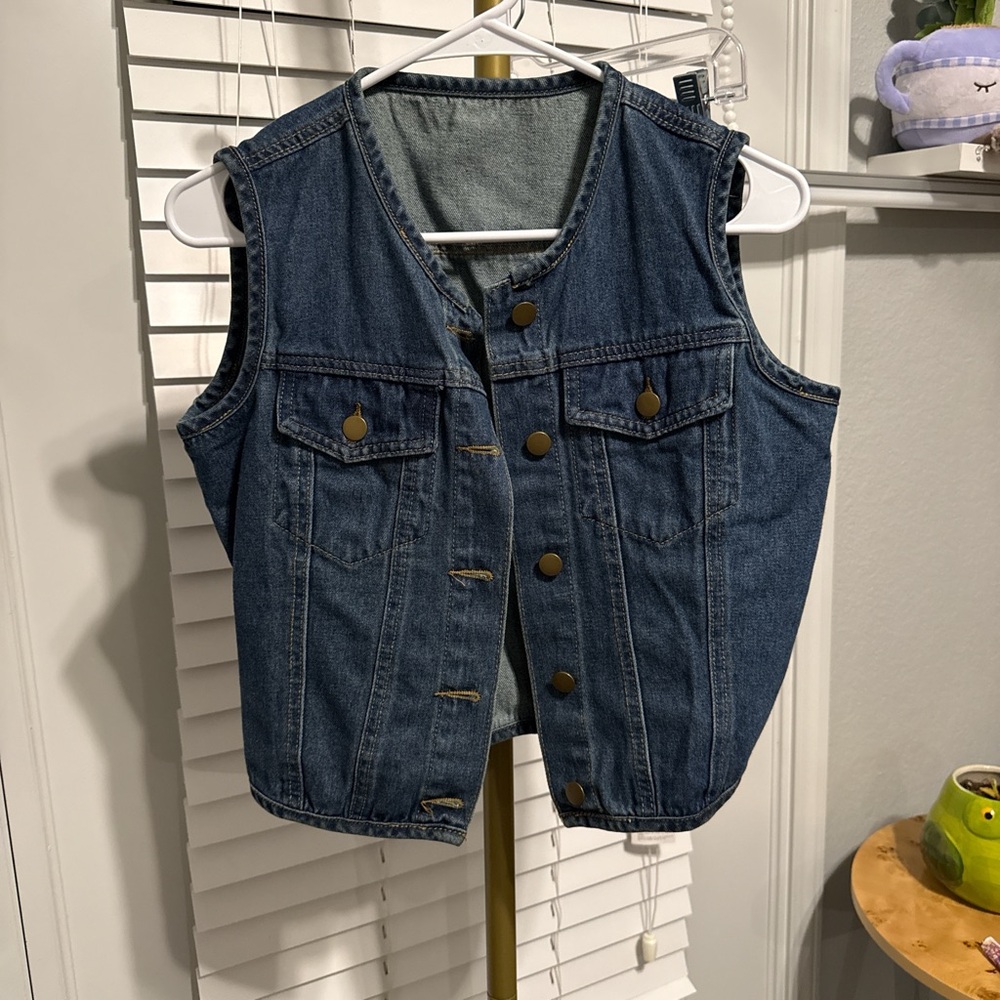 Denim Sleeveless Vest